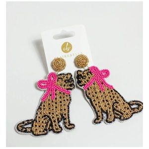 Beaded leopard // cheetah earrings